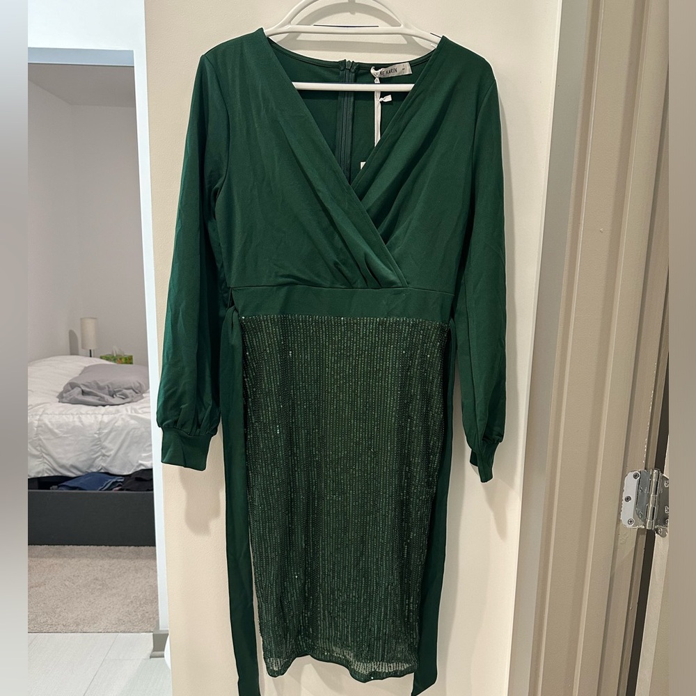 Grace Karin Green Sequined Dress
